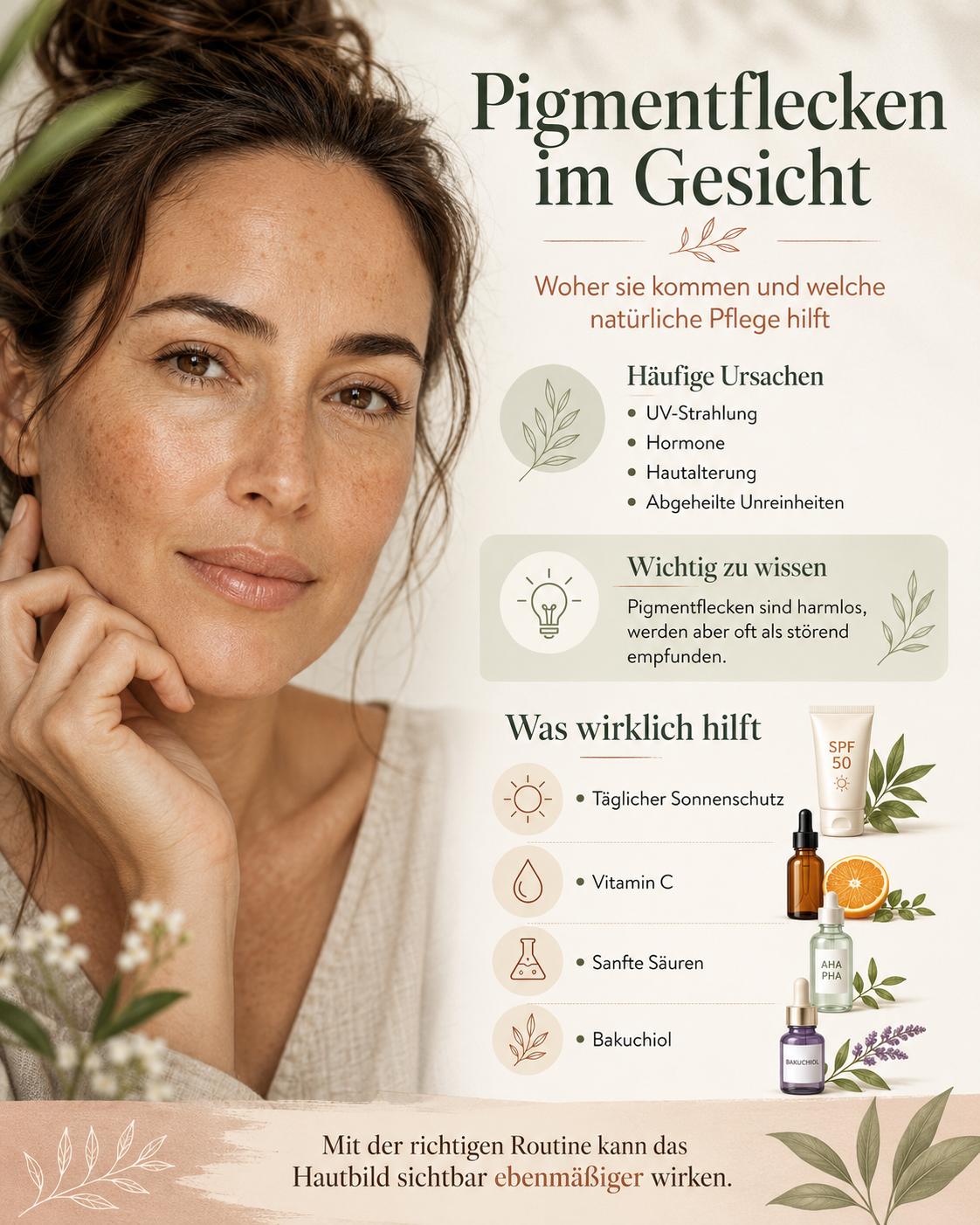 Pigmentflecken im Gesicht: Ursachen & was wirklich hilft